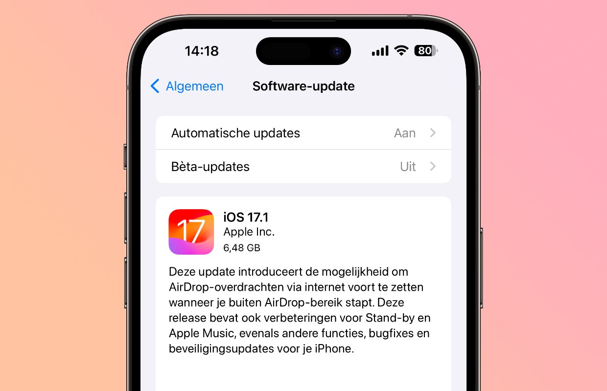 iOS 17.1 is uit: dit is er nieuw in de grote iPhone-update