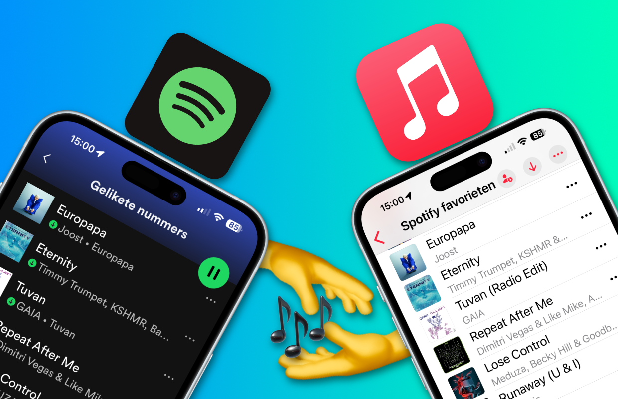 Afspeellijsten makkelijk overzetten van Spotify naar Apple Music