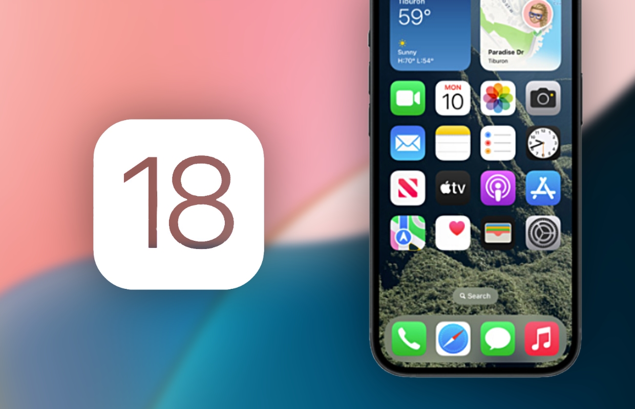 ios 18 beginscherm groot