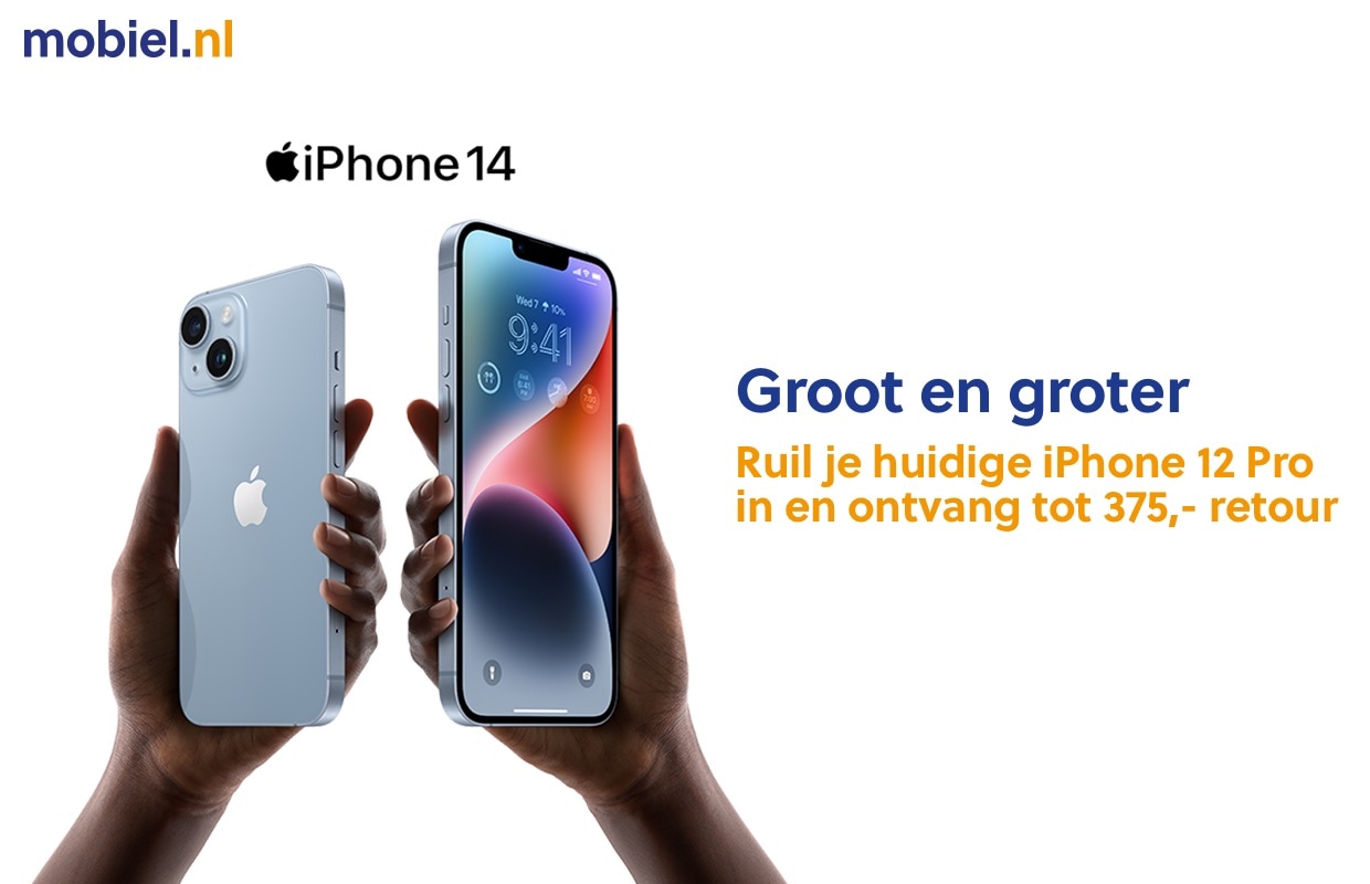 Ruil je huidige iPhone in en ontvang tot 375 euro voordeel op de iPhone 14 Pro (ADV)