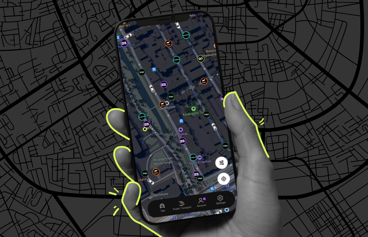 Van A naar B met taxi, ov of deelscooter: alles in één app (ADV)